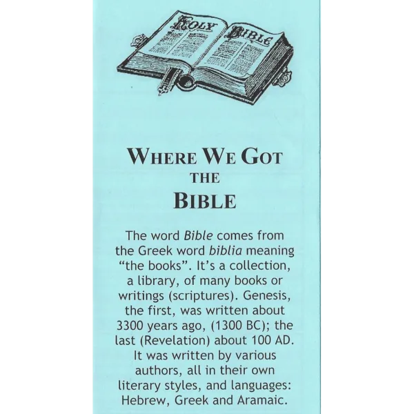 Where We Got the Bible Tract (50 Pack)