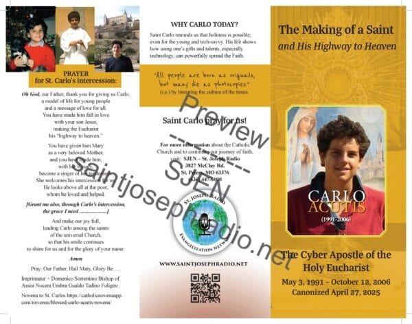 St. Carlo Acutis Trifold Pamphlet (50 Pack)