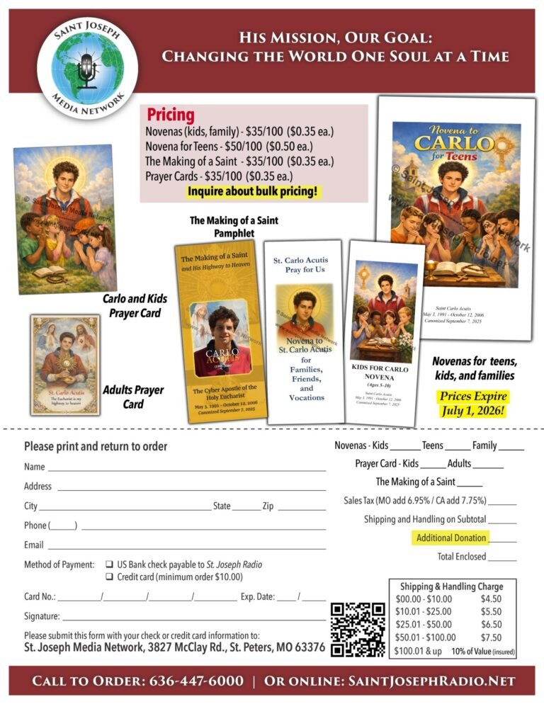 St. Carlo Acutis – Prayer Cards, Novenas & Canvas Photos Available!​